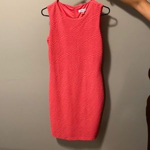 Calvin Klein Coral Midi Bodycon Dress